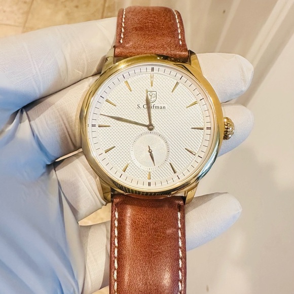 s coifman Other - S. Coifman Gold and Brown Leather Watch